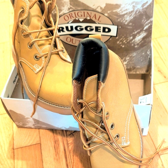 Outback Rugged Women's Camel Leather Ankle Boots 7.5W - Picture 4 of 6